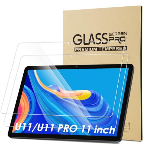 Bighan Protector de Pantalla Compatible para DOOGEE U11/U11 PRO 11, 2 Pack Cristal Templado, dureza 9H, antiarañazos, sin burbujas