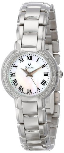 �u���[�o Bulova Women's �E�B�����Y ���f�B�[�X �����p 96R159 Classic Stainless Steel Diamond-Accented Watch ���v �r���v [���s�A���i]