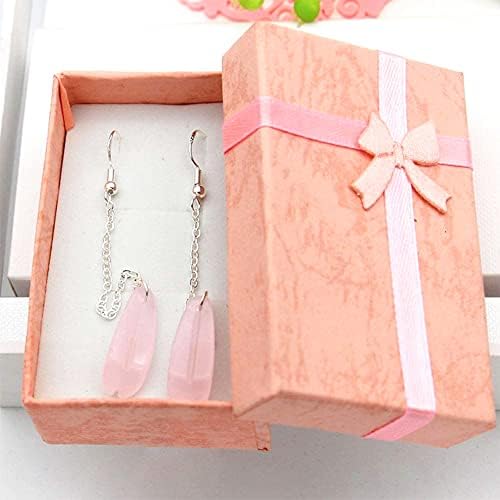 WOSO Paper Jewelry Gifts Boxes with Bow-Knot for Gift-Wrapping Jewelry Display Ring Necklaces Earrings and More, Decorative Box Gift Packaging Box (Pack of 9, 3 Colors)