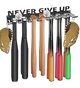 Baseball Bat Holder Wall Mount Softball Storage Hooks Metal Rack Hanger Fence on Wall Home and Field for Display Heavy Duty Steel Organizer Hanging... Baseball Bat Holder Wall Mount Softball Storage Hooks Metal Rack Hanger Fence on Wall Home and Field for Display Heavy Duty Steel Organizer Hanging...