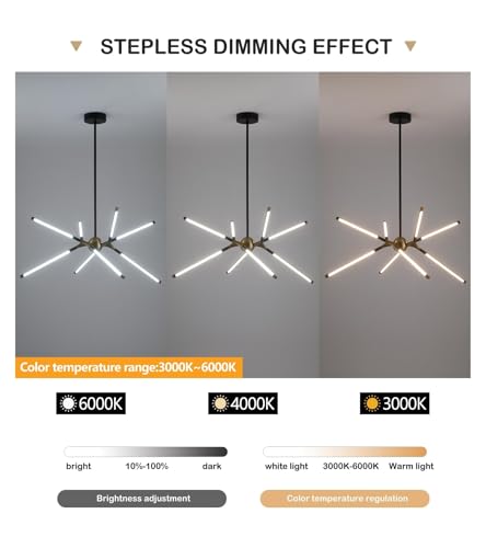 Pendentif LED doré pour illuminer vos dîners en salle à manger - 5