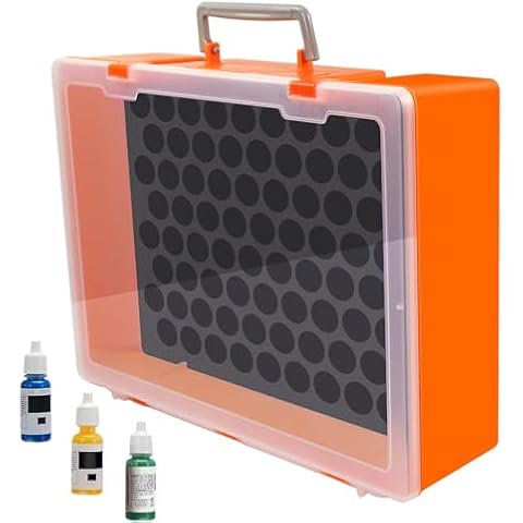 1set Model Paint Bottle Organizer Holds 84pcs 17ml Bottles Pigment Bottle Storage Suitcase Portable SN03 Miniature Paint Storage Cover