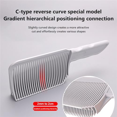 Miniatura 5 de Peines de peluquería con diseño degradado para peluquería de peluquería, peine de corte de pelo, peine de corte curvado para posicionamiento,