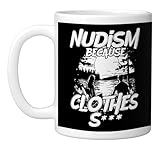 Naturism Nudist Design Men Women Nakedness Nudism Ceramic Mug, White