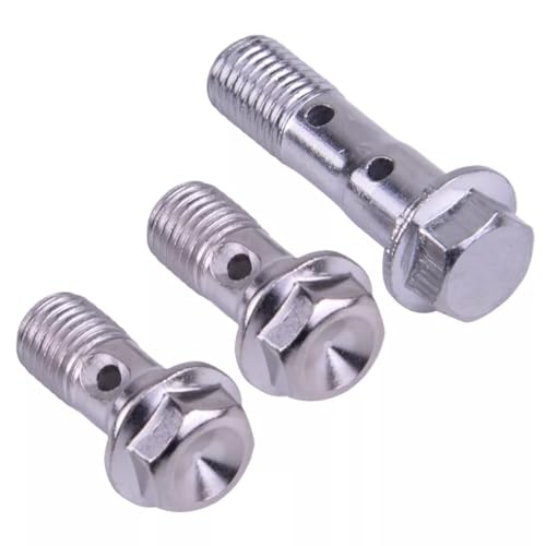 Pernos pinza freno M10 x 1,25 tipo banjo en juego de 3 piezas para motocicletas y coches 2