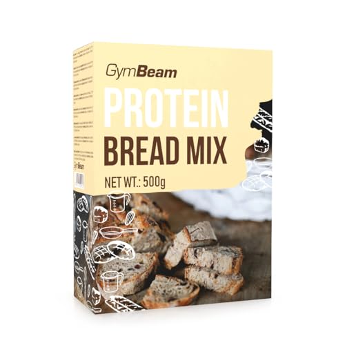 Mezcla de pan proteico GymBeam con harina de trigo, proteína de guisante y semillas seleccionadas.