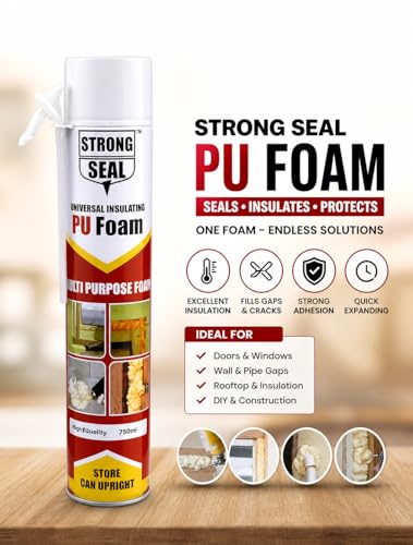 Image of HP Universal Polyurethane Multipurpose Foam Insulation Sealant Spray for Window, Tile & AC Gaps Filling, 750ml