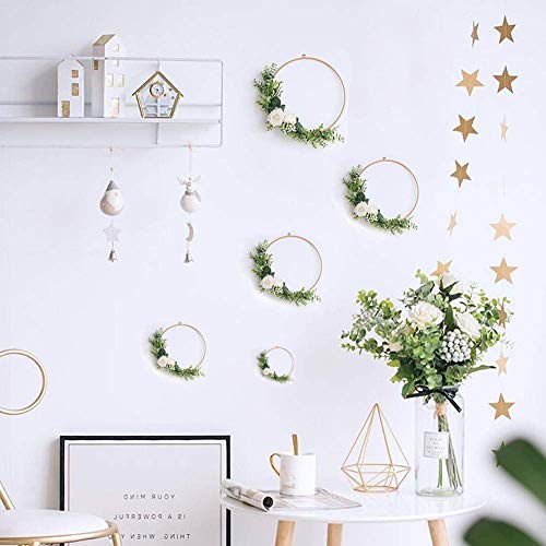 image for BigOtters Metal Floral Hoop, 10pcs Dream Catcher Rings Metal Rings Sup