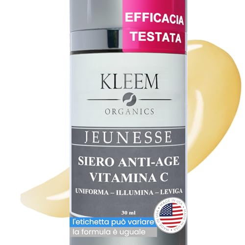 Siero Viso Vitamina C 20% con Acido Ialuronico,...