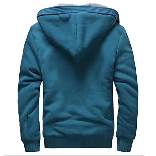 Pull à capuche en polaire chaud et isolant pour homme Noir M - 3