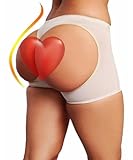 FUT Women Butt Lifting Shapewear Hip Enhancer Underwear Butt Lifter Body Shaper Panties Boy Shorts Beige