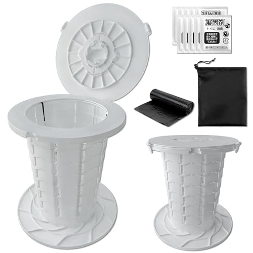 【特許取得済み・理学療法士監修】 NooyaStyle 折りたたみ簡易トイレ 女性用 子供用 持ち運び便利 耐荷重220kg 排便袋10枚＆凝固剤10個付き 収納バッグ 低反発クッション付き ポータブルトイレ 携帯トイレ 仮設トイレ 緊急時 非常用 