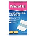 Niceful 10 Count Hydrocolloid Bandages Large, 2" x 4" Hydrocolloid Wound Dressing Extra Thin for Light Exudate, Hydrocolloid Gel Bandages Fast Healing