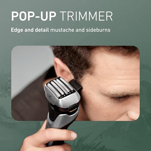 Image of Panasonic ARC5 Electric Razor for Men Face, Wet & Dry Shavers with Foil Shaver, Pop-up Trimmer, Ultra-Fast 5-Blade, Smart Shave Sensor, 16D Flexible Pivoting Head - ES-ALV6HS (Silver)