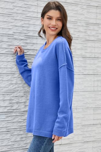 UNCLECAT Women's Oversized Sweaters 2025 Trendy Long Sleeve Fall Sweater Casual Knitted Pullover Tops3