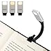 Leselampe Buch Klemme Led Buchlampe mit Zwei Clip und Stufenlos Dimmbar Helligkeit Tragbare und Flexibel, Arbeitsplatzleuchten für Amazon Kindle/eBook Reader/Buch/ipad(Schwarz2)
