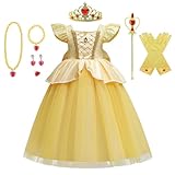 [ChicFlow] ドレス子供ロールプレイ服誕生日プレイグループ文化祭リサイタルパーティーイベントパフォーマンスコスチュームデラックス8点セット