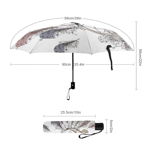 Parapluie pliant à ouverture automatique et structure coupe-vent - 2