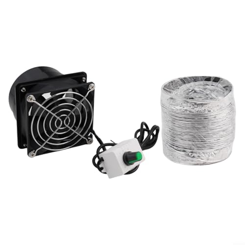 Ventilador absorbente de humo eficiente con velocidad ajustable y conducto para tareas de soldadura (ventilador más tubo de 1 m)