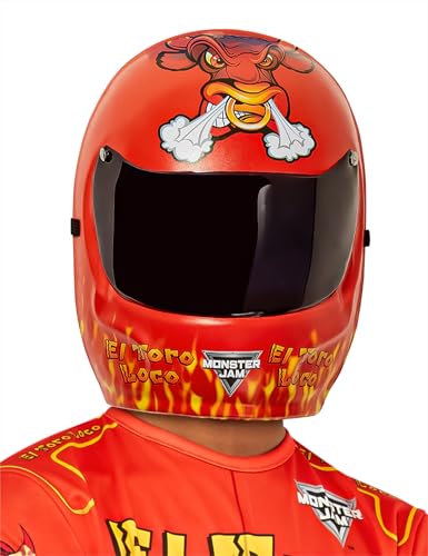 Rubies Monster Jam El Toro Loco Plastic Half-Mask for Kids Boys, One Size for Themed Parties and Halloween