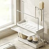 Solution de rangement fonctionnelle : peut accueillir une variété d'articles tels que des bouteilles de détergent, des éponges, des torchons et des bouchons d'évier pour tous vos besoins de nettoyage dans une unité compacte