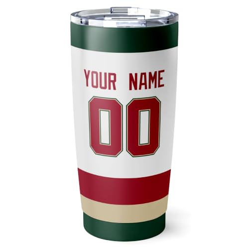 Image of ANTKING Minnesota Tumbler 20oz Custom Name Number Travel Mug Gifts | Stainless Steel Insulated Coffee Cup for Men Women