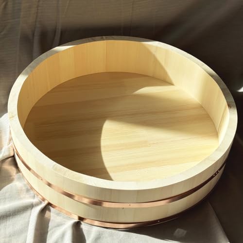Hangiri 28 Inch Large Hangiri Wooden Sushi Rice Mixing Bowl Oversized Sushi Rice Bowl - Image 6
