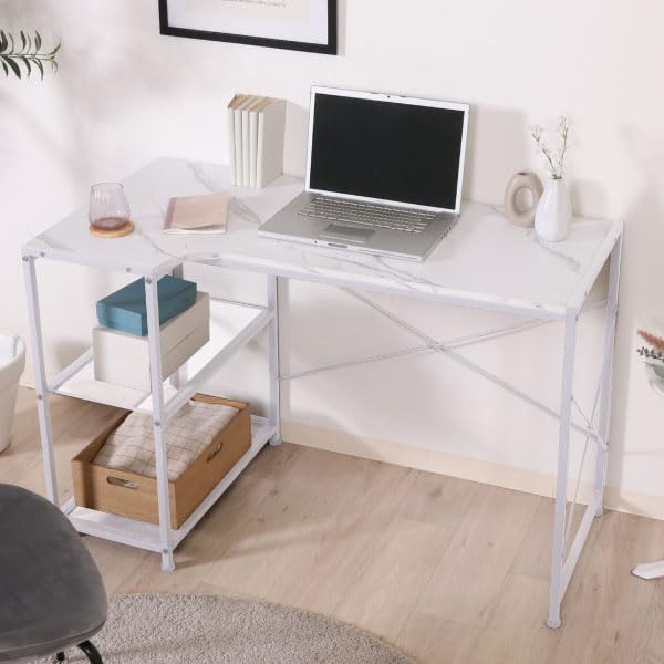 コの字テーブル 小 大理石調デスク 大理石風 ホワイト 白 コの字テーブル 小 大理石調デスク 大理石風 ホワイト 白 楽天