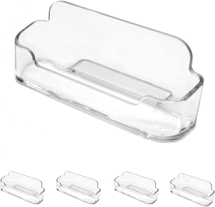 CHLD 4 Pack Acrylic Business CardHolder for Desk Plastic Business Card Display