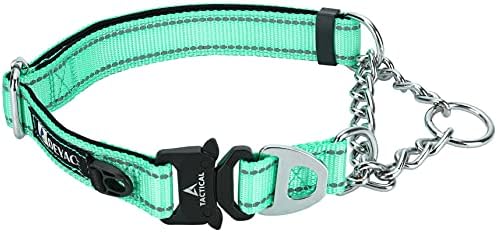 DEYACE Martingale Collar for Dogs, Quick Release Buckle Adjustable Reflective Nylon Prevents Slipping Out Martingale Collar for Small Medium Large Dogs