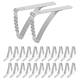 Picnic Tablecloth Clips Holders Outdoor Table Cloth Weights Table Cover Clamps 24 Pack for 2 Inch Thick Picnic Plastic Folding Dining Camping Indoor Tables Stainless Table Clips for Tablecloths