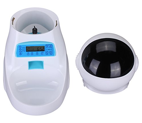 Distributore Crocchette Gatto Distributore Automatico Cibo E Acqua Per Cani E Gatti - Capacità 2.4kg/3.8L, Senza BPA Cibo Gatti Automatico