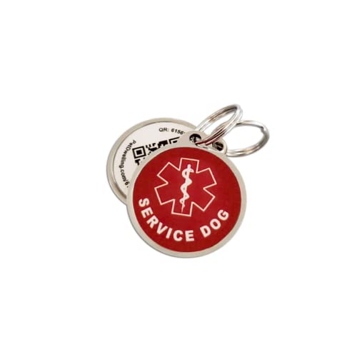 Pet Dwelling Service Dog Qr Code Pet Id Tag, Medical Alert Symbol, Online Pet Profile, Scan Tag Location, Instant Email Notification(Adv. Red) #TOP25