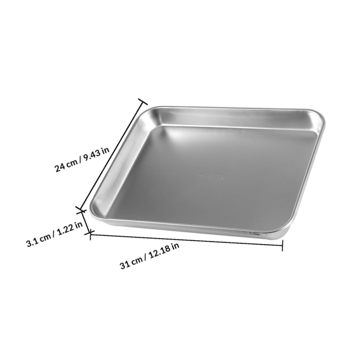 Bandejas de Acero Inoxidable Paquete de 2 Piezas Resistentes y Versátiles para Instrumentos Médicos para Uso en Instalaciones Médicas
