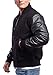 Varsity Base Letterman Jacket (Black Wool, Black Leather, Large)