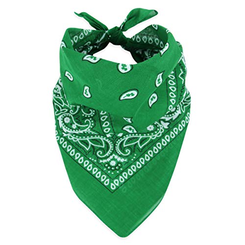 Accesorios, Pet Products RIAH FASHION - Funda facial de tela multiusos de algodón, unisex, pañuelo con protección bucal, pañuelo para pasamontañas, Verde, Talla única