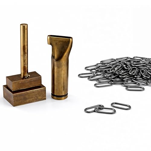 Oeillets ovales avec outils de fixation pour bâche maroquinerie vinyle 25mm laiton
