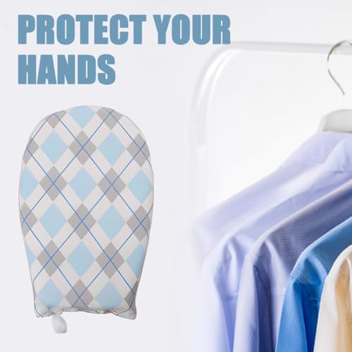 SULIUDAJI 1 Stück Bügelhandschuh, Bügelhilfe mit einer hitzeabweisenden Oberfläche, Bügelkissen aus 100% Baumwolle, Ärmelhilfe zum schnellen Bügeln, blau