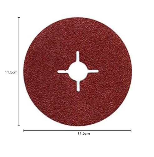 Miniatura 2 de 50 X Discos De Fibra Lija Hojas 115 Mm Grano 60 Para Amoladora Angular
