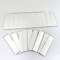 100 Pcs 1/2'' x 2'' Rectangle Mirror Tiles Glass Mosaic Shapes (1/2'' x 2'')