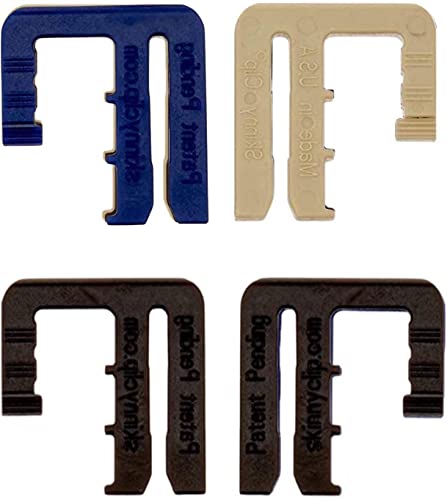 Skinny Clip Waistband Tightener - Replace Belts For Women & Men - Hold Up Your Pants - Waist Cinch Clip - 4 Pack