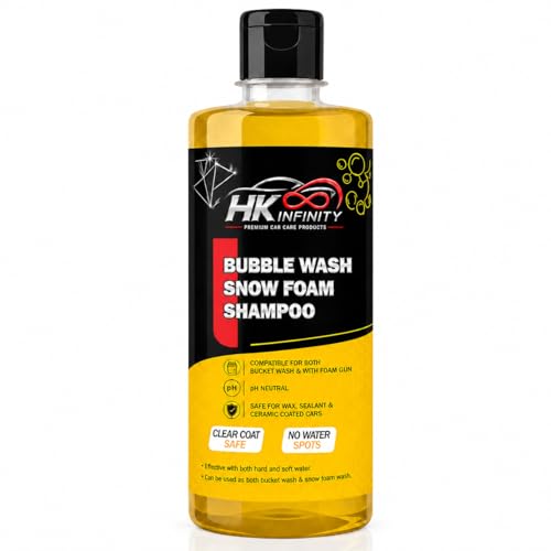 Image of Car Shampoo 500ml | Snow Foam Bubble Wash, pH Neutral High Suds Liquid | For Foam Gun, Pressure Washer & Bucket | Wax & Ceramic Coat Safe | Removes Dirt & Mud | Cars, Bikes & SUVs