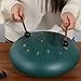 LIEKE Steel Tongue Drum 12 inch 13 Notes Handpan for Zen Yoga Meditation Sound Healing Instrument Gift for kids Adults (Green)