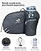 WATERFLY Gürteltasche Bauchtasche mit Flaschenhalter Damen und Herren, Atmungsaktiv Sport Hüfttasche für Laufen Radfahren Camping Klettern Reisen Wandern Joggen Hundetraining