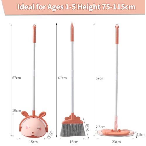 image for Midoneat Kids Cleaning Toy Set, Mini Child Broom, Mop and Dustpan, Lit