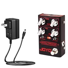 دواسات جيتار JOYO Bass دواسات عالية الكسب، دواسة تأثير السرعة الزائدة، حزمة مزدوجة R-28 مع JOYO DC 9 V 500 mA محول مصدر طاقة دواسة الجيتار