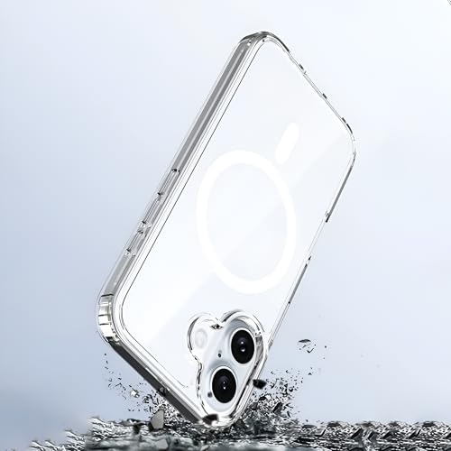 Image of Back Cover Case for iPhone Offers Mag-Safe Compatibility | Crystal-Clear Design | Camera Protection | Durable PC & TPU Construction (Transparent, iPhone 16 Plus)