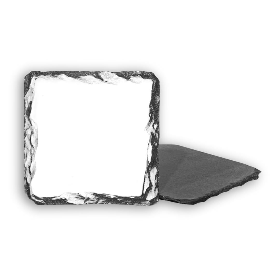 Extremegrippro White 48 X Photo Rock Slate Coaster 9X9cm Sublimation Blanks Heat Pressing