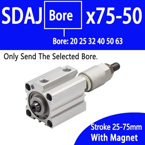 Actionneur pneumatique compact à piston double effet réglable SDAJ