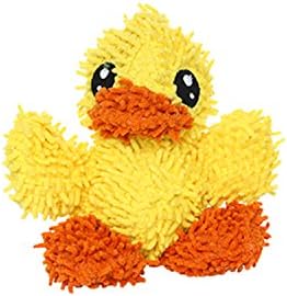 MIGHTY- Microfiber Ball Junior Duck – Made with Squeaker Balls and Minimal Stuffing. Strong & Tough. Interactive Play Dog Toy. Machine Washable & Floats
